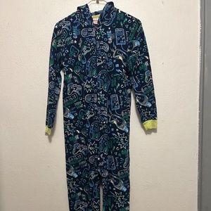 Hooded onesie fleece PJ Cat & Jack size 12/14